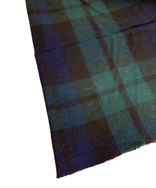 JOHNSTONS OF ELGIN（ジョンストンズオブエルガン）JOHNSTONS OF ELGIN (ジョンストンズオブエルガン) チェックマフラー グリーンの古着・服飾アイテム