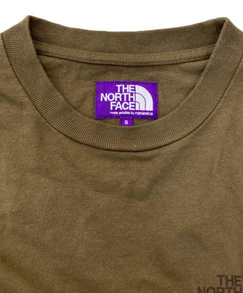 THE NORTHFACE PURPLELABEL（ザ・ノースフェイス パープルレーベル）THE NORTHFACE PURPLELABEL (ザ・ノースフェイス パープルレーベル) 8oz l/s logo tee ベージュ サイズ:Sの古着・服飾アイテム