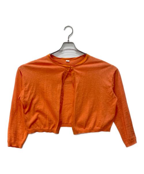 45R（フォーティファイブ・アール）45R (フォーティファイブ・アール) コットンカーディガン オレンジの古着・服飾アイテム