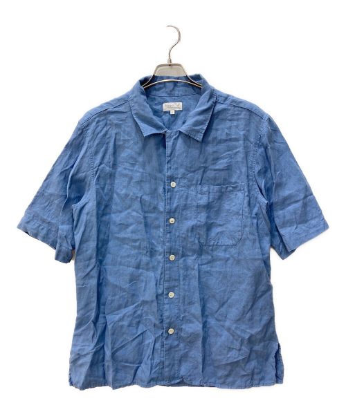 agnes b homme（アニエスベーオム）agnes b homme (アニエスベーオム) リネンシャツ ブルー サイズ:Lの古着・服飾アイテム