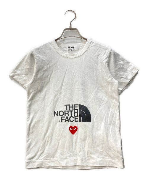 PLAY COMME des GARCONS（プレイコムデギャルソン）PLAY COMME des GARCONS (プレイ コムデギャルソン) THE NORTH FACE (ザ ノース フェイス) Tシャツ ホワイト サイズ:Mの古着・服飾アイテム