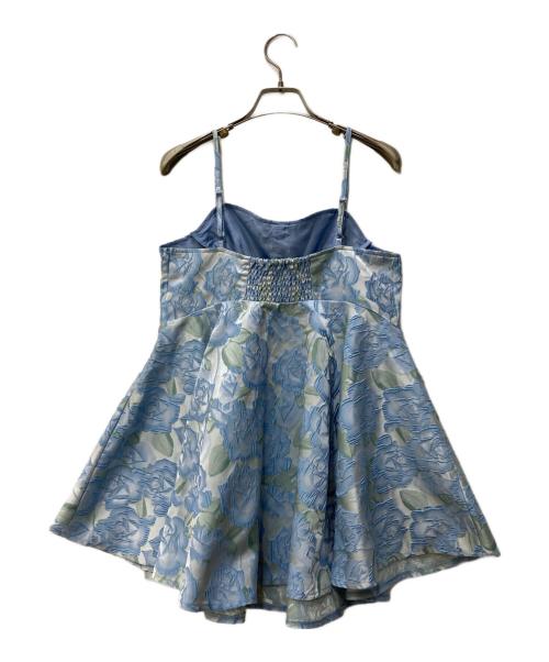 POPPY（ポピー）POPPY (ポピー) JACQUARD FLARE CAMI TUNIC ブルー サイズ:Freeの古着・服飾アイテム