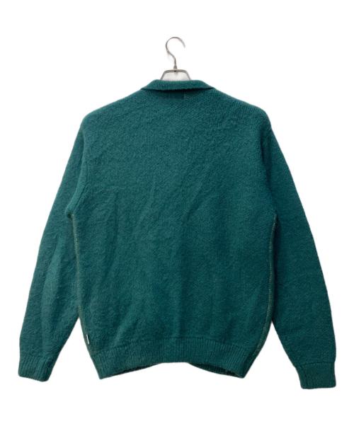 FTW（エフティーダブリュー）FTW (エフティーダブリュー) モヘア混ニットカーディガン グリーン サイズ:Lの古着・服飾アイテム
