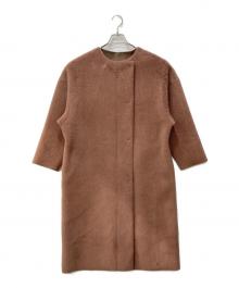 CASA FLINE（カーサフライン）の古着「ノーカラーコート」｜ピンク