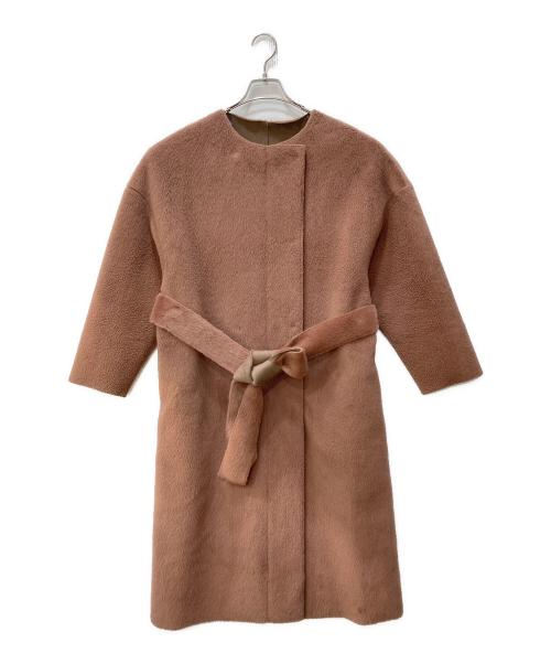 CASA FLINE（カーサフライン）CASA FLINE (カーサフライン) ノーカラーコート ピンク サイズ:Freeの古着・服飾アイテム