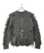 PRANK PROJECTプランクプロジェクト）の古着「Slash Slit knit」｜グレー