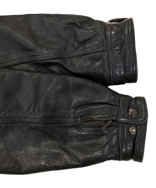 Wind Armor（ウィンドアーマー）Wind Armor (ウィンドアーマー) スタンドカラーレザージャケット ブラック サイズ:Ｍの古着・服飾アイテム