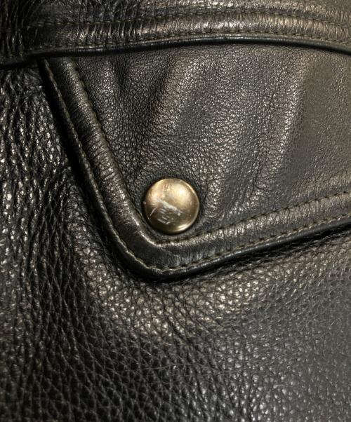 Wind Armor（ウィンドアーマー）Wind Armor (ウィンドアーマー) スタンドカラーレザージャケット ブラック サイズ:Ｍの古着・服飾アイテム