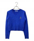 Snidelスナイデル）の古着「ケーブルニットプルオーバー」｜ブルー