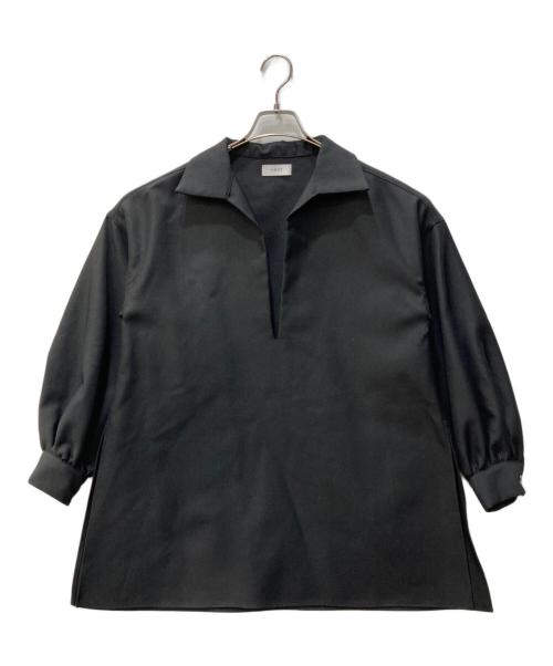 IIROT（イロット）IIROT (イロット) Chambray Gabardine Pullover ブラック サイズ:Ｆの古着・服飾アイテム