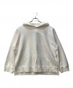 MM6 Maison Margielaエムエムシックスメゾンマルジェラ）の古着「バックロゴ サイドスリット パーカー」｜ホワイト