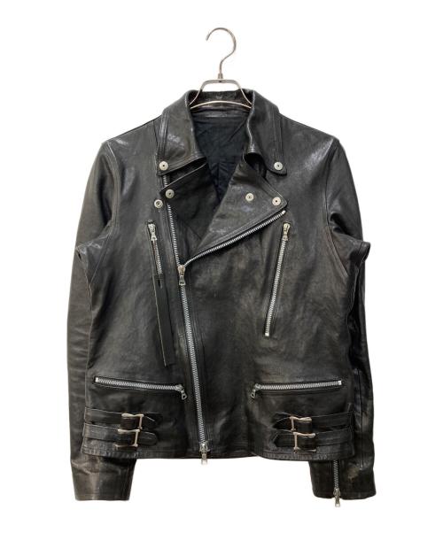 ISAMU KATAYAMA BACKLASH（イサムカタヤマ・バックラッシュ）ISAMU KATAYAMA BACKLASH (イサムカタヤマ・バックラッシュ) イタリーカンガルーダブルライダース ブラック サイズ:2の古着・服飾アイテム