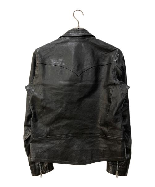 ISAMU KATAYAMA BACKLASH（イサムカタヤマ・バックラッシュ）ISAMU KATAYAMA BACKLASH (イサムカタヤマ・バックラッシュ) イタリーカンガルーダブルライダース ブラック サイズ:2の古着・服飾アイテム