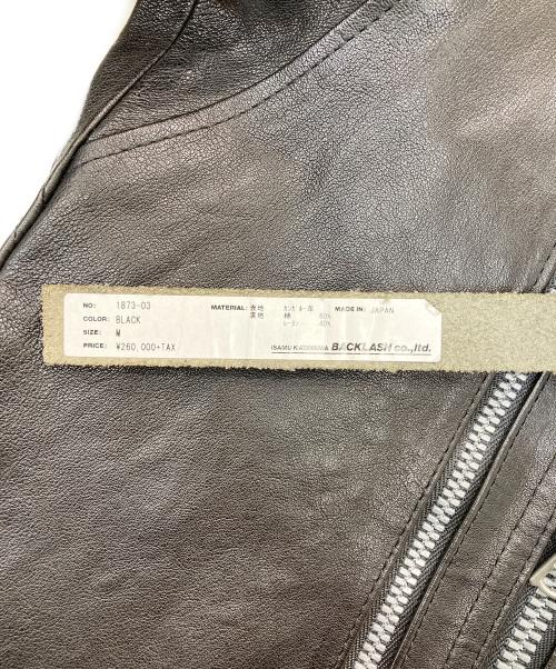 ISAMU KATAYAMA BACKLASH（イサムカタヤマ・バックラッシュ）ISAMU KATAYAMA BACKLASH (イサムカタヤマ・バックラッシュ) イタリーカンガルーダブルライダース ブラック サイズ:2の古着・服飾アイテム