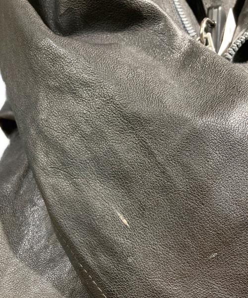 ISAMU KATAYAMA BACKLASH（イサムカタヤマ・バックラッシュ）ISAMU KATAYAMA BACKLASH (イサムカタヤマ・バックラッシュ) イタリーカンガルーダブルライダース ブラック サイズ:2の古着・服飾アイテム