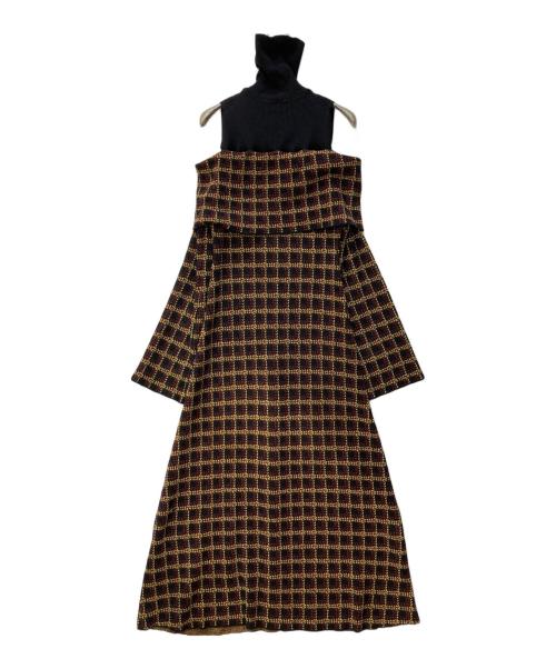 Ameri（アメリ）Ameri (アメリ) UND OFF SHOULDER KNIT DRESS ブラック サイズ:Mの古着・服飾アイテム