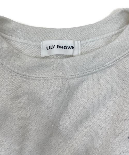 Lily Brown（リリーブラウン）Lily Brown (リリーブラウン) ドロストスリーフブプルオーバー ホワイト サイズ:ONE SIZEの古着・服飾アイテム