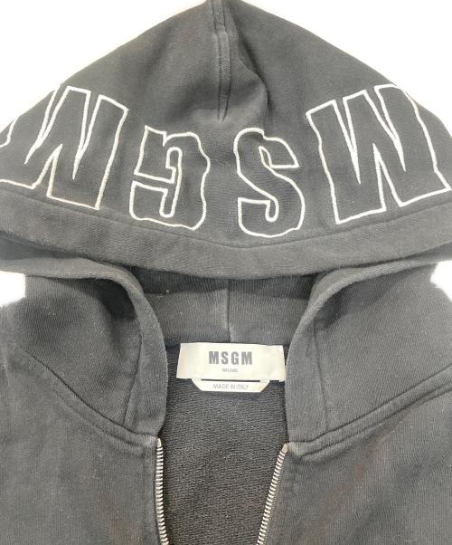 MSGM（エムエスジーエム）MSGM (エムエスジーエム) ジップパーカー ブラック サイズ:Ｓの古着・服飾アイテム