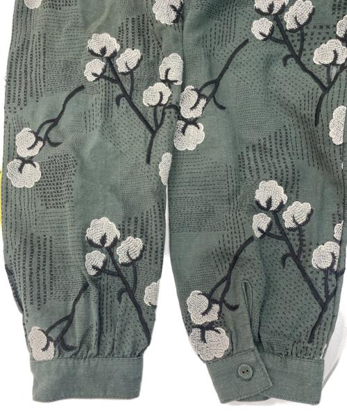 Marble SUD（マーブルシュッド）Marble SUD (マーブルシュッド) サシコットンフレアワンピース グリーン サイズ:サイズ表記無しの古着・服飾アイテム