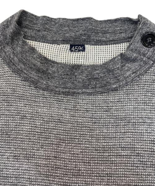 45R（フォーティファイブ・アール）45R (フォーティーファイブアール) ダブルフェイスワッフルストレッチ908シーマンズTシャツ グレー サイズ:サイズ表記無しの古着・服飾アイテム