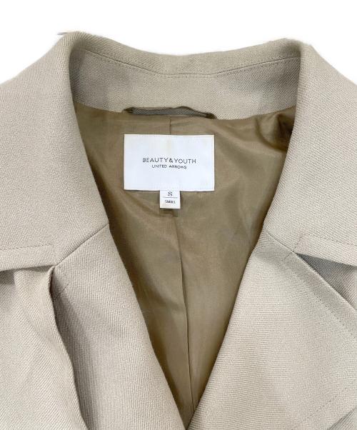 BEAUTY&YOUTH（ビューティーアンドユース）BEAUTY&YOUTH (ビューティーアンドユース) BY ドローストラップトレンチコート ベージュ サイズ:Sの古着・服飾アイテム