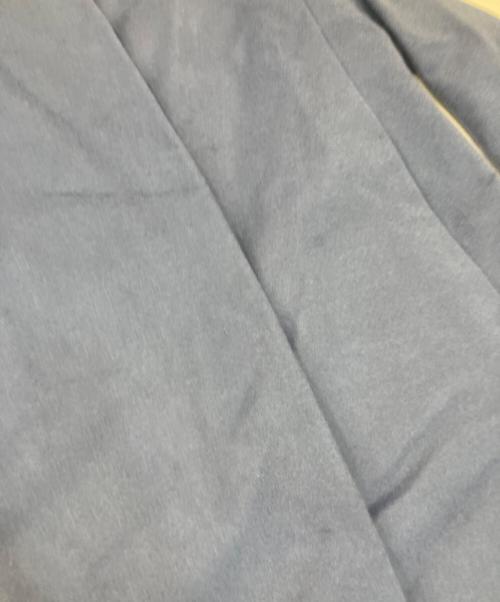 23区（ニジュウサンク）23区 (ニジュウサンク) ビーバーノーカラーコート ブルー サイズ:32の古着・服飾アイテム