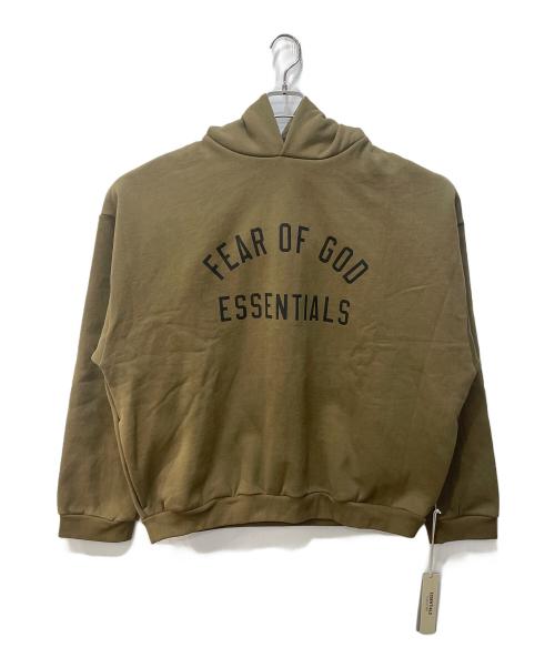 FOG ESSENTIALS（フィアオブゴッド エッセンシャル）FOG ESSENTIALS (フィアオブゴッド エッセンシャル) アーチロゴプリントフーディー ベージュ サイズ:XLの古着・服飾アイテム