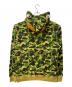 A BATHING APE (アベイシングエイプ) CAMO SHARK HARF ZIP PULLOVER HOODIE オリーブ サイズ:2XL：25000円