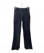 FRAMeWORKフレームワーク）の古着「BEAUTY-LINE スリットデニム」｜ブラック