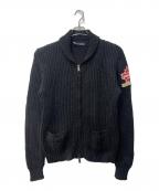 DSQUARED2ディースクエアード）の古着「ニットジャケット」｜ブラック
