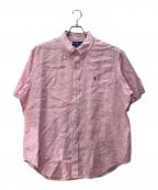 RALPH LAURENラルフローレン）の古着「半袖リネンシャツ」｜ピンク