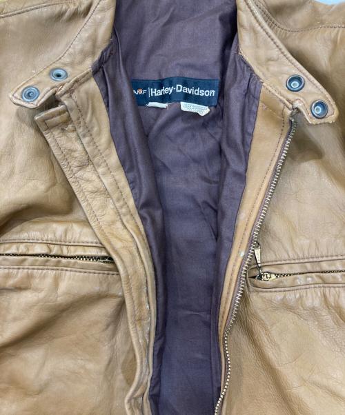 HARLEY-DAVIDSON（ハーレーダビッドソン）HARLEY-DAVIDSON (ハーレーダビッドソン) シングルレザーライダースジャケット ブラウン サイズ:不明の古着・服飾アイテム