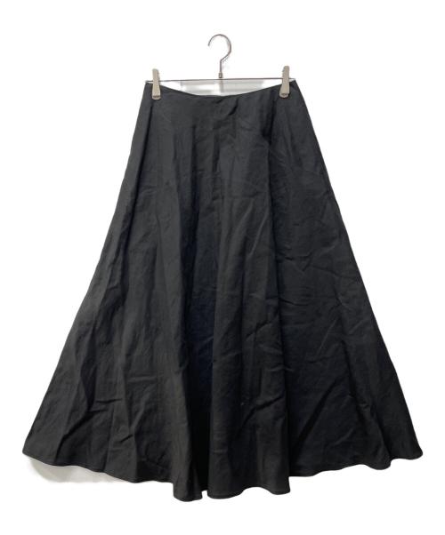 AK+1（エーケーワン）AK+1 (エーケーワン) BEAMS (ビームス) ウールリネンバイアススカート ブラック サイズ:38の古着・服飾アイテム