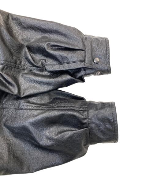 FREAK'S STORE（フリークスストア）FREAK'S STORE (フリークスストア) フェイクレザーブルゾン ブラック サイズ:Ｍの古着・服飾アイテム