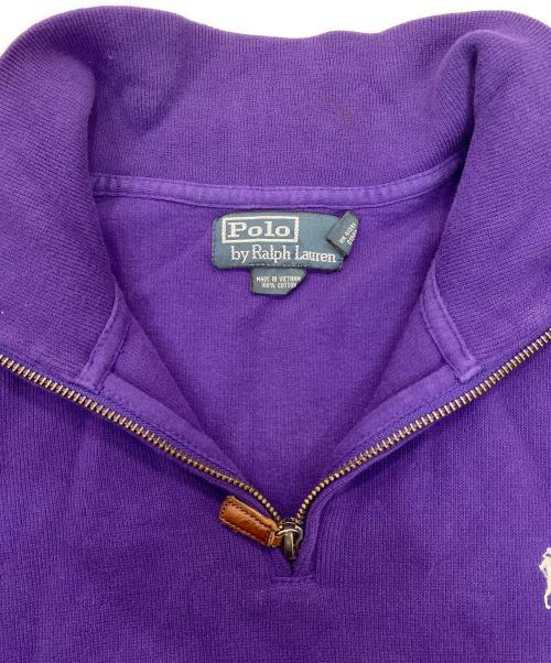 POLO RALPH LAUREN（ポロ・ラルフローレン）POLO RALPH LAUREN (ポロ・ラルフローレン) ハーフジップスウェット パープル サイズ:XLの古着・服飾アイテム