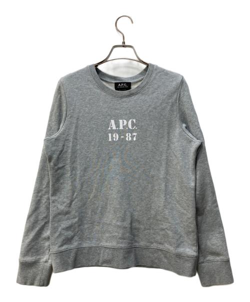A.P.C.（アーペーセー）A.P.C. (アーペーセー) ロゴスウェット グレー サイズ:Sの古着・服飾アイテム