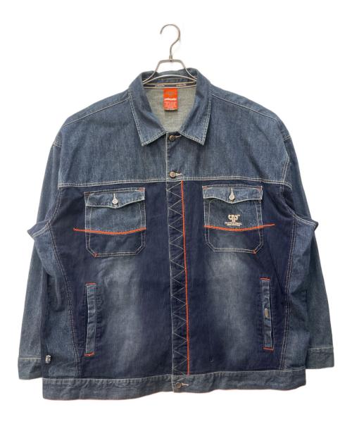 pellepelle（ペレペレ）pellepelle (ペレペレ) コーデュロイ切替デニムジャケット インディゴ サイズ:3XLの古着・服飾アイテム