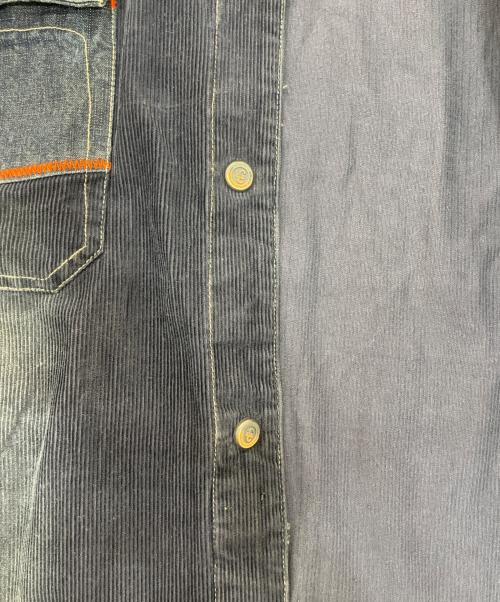 pellepelle（ペレペレ）pellepelle (ペレペレ) コーデュロイ切替デニムジャケット インディゴ サイズ:3XLの古着・服飾アイテム