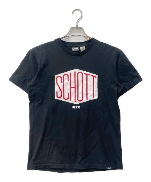 Schott（ショット）Schott (ショット) SS T HEXAGON LOGO TEE ブラック サイズ:MEDIUMの古着・服飾アイテム