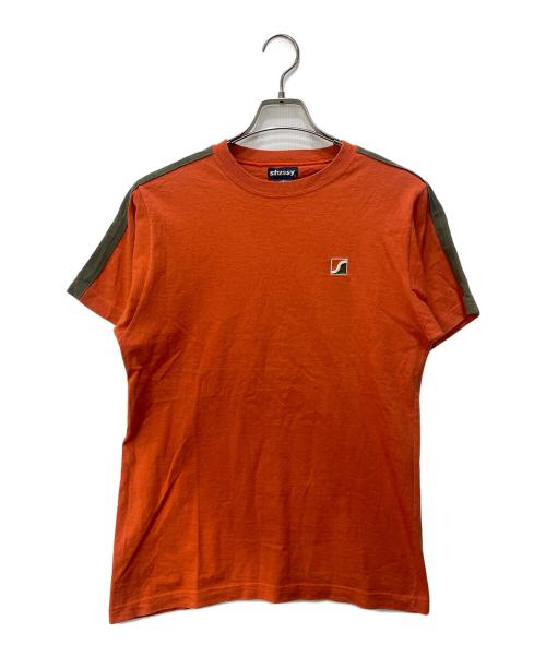 stussy（ステューシー）stussy (ステューシー) 刺繍ロゴTee オレンジ サイズ:Sの古着・服飾アイテム