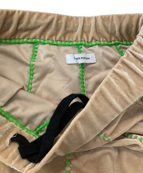 TENDER PERSON（テンダ―パーソン）TENDER PERSON (テンダ―パーソン) ベロアパンツ ベージュ サイズ:3の古着・服飾アイテム