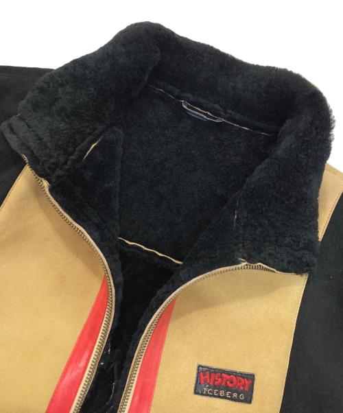 ICEBERG HISTORY（アイスバーグヒストリ）ICEBERG HISTORY (アイスバーグヒストリ) ムートンジャケット ブラック サイズ:XXXXLの古着・服飾アイテム