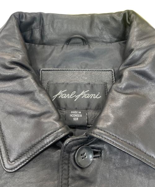 KARL KANI（カールカナイ）KARL KANI (カールカナイ) レザーカーコート ブラック サイズ:50Rの古着・服飾アイテム