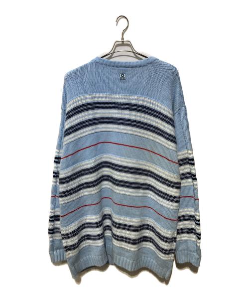 SOUTHPOLE（サウスポール）SOUTHPOLE (サウスポール) XXLボーダーニット スカイブルー サイズ:XXLの古着・服飾アイテム