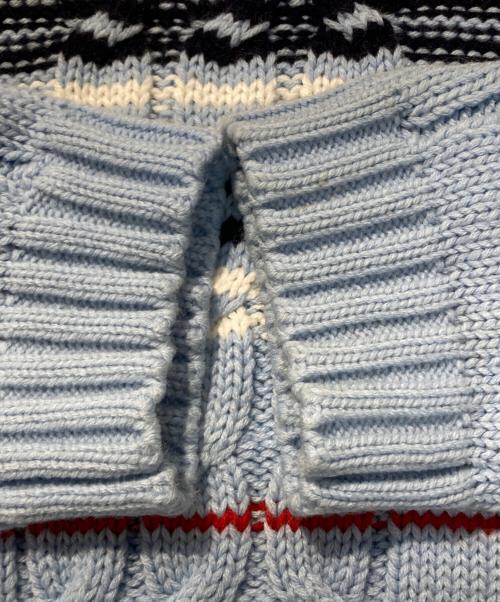 SOUTHPOLE（サウスポール）SOUTHPOLE (サウスポール) XXLボーダーニット スカイブルー サイズ:XXLの古着・服飾アイテム