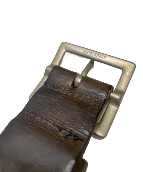 htc（エイチティーシー）htc (エイチティーシー) レザーベルト ブラウンの古着・服飾アイテム