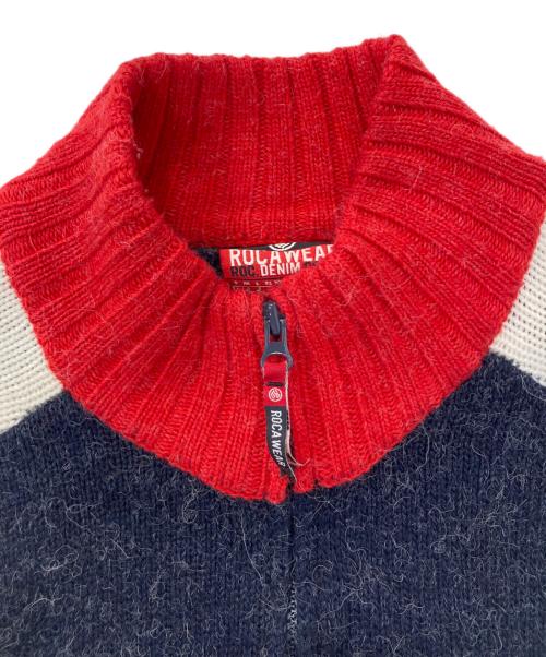 ROCA WEAR（ロカウェア）ROCA WEAR (ロカウェア) フルジップニットジャケット ネイビー サイズ:3XLの古着・服飾アイテム