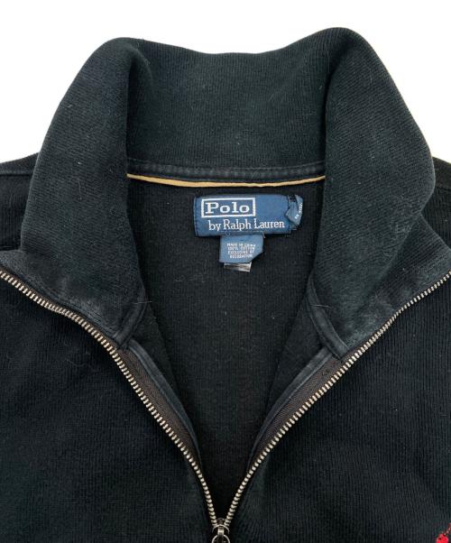 POLO RALPH LAUREN（ポロ・ラルフローレン）POLO RALPH LAUREN (ポロ・ラルフローレン) ハーフジップスウェット ブラック サイズ:XXLの古着・服飾アイテム