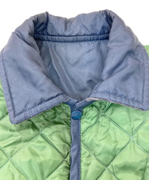 LAVENHAM（ラベンハム）LAVENHAM (ラベンハム) リバーシブルキルティングジャケット グリーン×ネイビー サイズ:38の古着・服飾アイテム