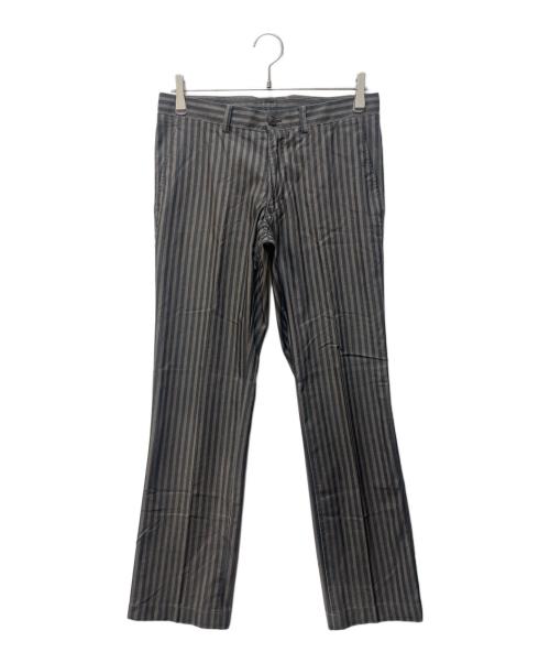 GAULTIER HOMME objet（ゴルチエオムオブジェ）GAULTIER HOMME objet (ゴルチエオムオブジェット) ストライプパンツ ブラウン サイズ:48の古着・服飾アイテム